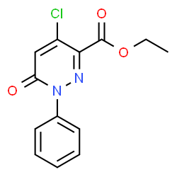 ChemSpider 2D Image | Ethyl 4-chloro-6-oxo-1-phenyl-1,6-dihydro-3-pyridazinecarboxylate | C13H11ClN2O3
