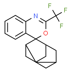 ChemSpider 2D Image | 2-(Trifluoromethyl)spiro[3,1-benzoxazine-4,2'-tricyclo[3.3.1.1~3,7~]decane] | C18H18F3NO