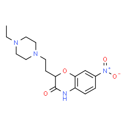 ChemSpider 2D Image | 2-[2-(4-Ethyl-1-piperazinyl)ethyl]-7-nitro-2H-1,4-benzoxazin-3(4H)-one | C16H22N4O4