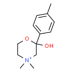 ChemSpider 2D Image | 2-Hydroxy-4,4-dimethyl-2-(4-tolyl)morpholinium | C13H20NO2