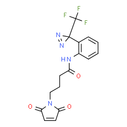 ChemSpider 2D Image | N-(2-(3-(Trifluoromethyl)diazirin-3-yl)phenyl)-4-maleimidobutyramide | C16H13F3N4O3