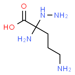 ChemSpider 2D Image | alpha-Hydrazinoornithine | C5H14N4O2