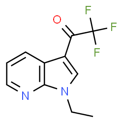 ChemSpider 2D Image | 1-(1-Ethyl-1H-pyrrolo[2,3-b]pyridin-3-yl)-2,2,2-trifluoroethanone | C11H9F3N2O