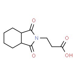 ChemSpider 2D Image | 3-(1,3-dioxo-hexahydroisoindol-2-yl)propanoic acid | C11H15NO4