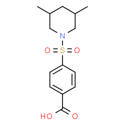 ChemSpider 2D Image | 4-(3,5-Dimethyl-piperidine-1-sulfonyl)-benzoic acid | C14H19NO4S