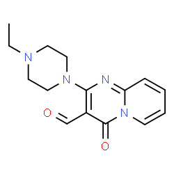 ChemSpider 2D Image | 2-(4-Ethyl-1-piperazinyl)-4-oxo-4H-pyrido[1,2-a]pyrimidine-3-carbaldehyde | C15H18N4O2