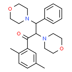 ChemSpider 2D Image | 1-(2,5-Dimethylphenyl)-2,3-di-4-morpholinyl-3-phenyl-1-propanone | C25H32N2O3