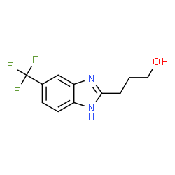 ChemSpider 2D Image | 2-(3-Hydroxypropyl)-5-(trifluoromethyl)benzimidazole | C11H11F3N2O