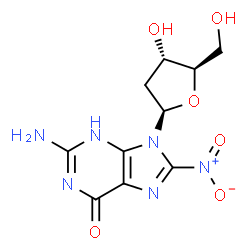 ChemSpider 2D Image | 2'-Deoxy-8-nitroguanosine | C10H12N6O6