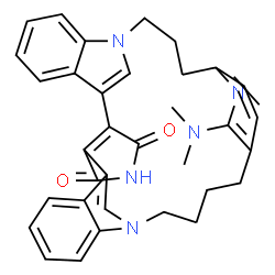 ChemSpider 2D Image | Bis-(Indole)maleimide Pyridinophane | C34H33N5O2