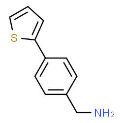 ChemSpider 2D Image | 4-(2-THIENYL)BENZYLAMINE | C11H11NS