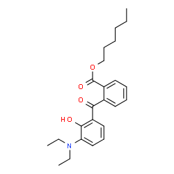 ChemSpider 2D Image | Hexyl 2-[3-(diethylamino)-2-hydroxybenzoyl]benzoate | C24H31NO4