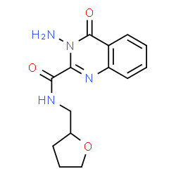 ChemSpider 2D Image | 3-Amino-4-oxo-N-(tetrahydro-2-furanylmethyl)-3,4-dihydro-2-quinazolinecarboxamide | C14H16N4O3