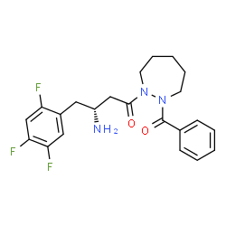 ChemSpider 2D Image | (2R)-4-(2-BENZOYL-1,2-DIAZEPAN-1-YL)-4-OXO-1-(2,4,5-TRIFLUOROPHENYL)BUTAN-2-AMINE | C22H24F3N3O2