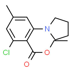 ChemSpider 2D Image | Ethyl 2-chloro-4-methyl-6-(1-pyrrolidinyl)benzoate | C14H18ClNO2