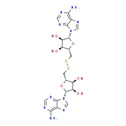 ChemSpider 2D Image | (2s,3s,4r,5r,2's,3's,4'r,5'r)-2,2'-[dithiobis(Methylene)]bis[5-(6-Amino-9h-Purin-9-Yl)tetrahydrofuran-3,4-Diol] | C20H24N10O6S2