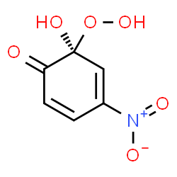 ChemSpider 2D Image | (6S)-6-Hydroperoxy-6-hydroxy-4-nitro-2,4-cyclohexadien-1-one | C6H5NO6