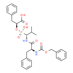 ChemSpider 2D Image | O-((((N-phenyl-methoxy-carbonyl)-phenyl alanyl-carbonyl)amino)-isobutyl)hydroxy phosphinyl)-3-phenylacetic acid | C30H35N2O8P