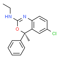 ChemSpider 2D Image | (4R)-6-Chloro-N-ethyl-4-methyl-4-phenyl-4H-3,1-benzoxazin-2-amine | C17H17ClN2O