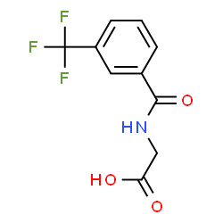 ChemSpider 2D Image | M-TRIFLUOROMETHYLHIPPURIC ACID | C10H8F3NO3