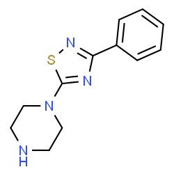 ChemSpider 2D Image | 3-Phenyl-5-piperazino-1,2,4-thiadiazole | C12H14N4S