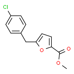 ChemSpider 2D Image | Methyl 5-(4-chlorobenzyl)-2-furoate | C13H11ClO3
