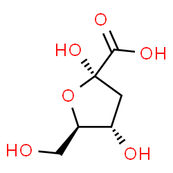 ChemSpider 2D Image | 3-Deoxy-alpha-D-erythro-hex-2-ulofuranosonic acid | C6H10O6