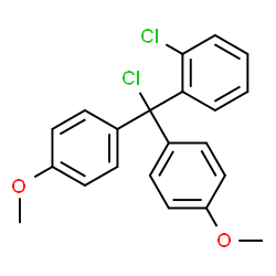 ChemSpider 2D Image | 1-Chloro-2-{chloro[bis(4-methoxyphenyl)]methyl}benzene | C21H18Cl2O2