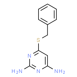ChemSpider 2D Image | 6-(Benzylsulfanyl)-2,4-pyrimidinediamine | C11H12N4S