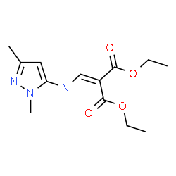ChemSpider 2D Image | Diethyl {[(1,3-dimethyl-1H-pyrazol-5-yl)amino]methylene}malonate | C13H19N3O4