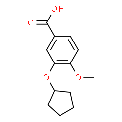 ChemSpider 2D Image | 3-(Cyclopentyloxy)-4-methoxybenzoic acid | C13H16O4
