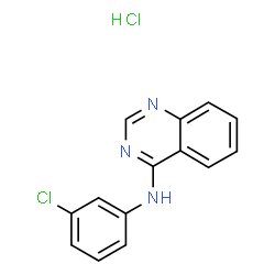 ChemSpider 2D Image | N4-(3-chlorophenyl)quinazolin-4-amine hydrochloride | C14H11Cl2N3