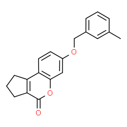 ChemSpider 2D Image | 7-[(3-Methylbenzyl)oxy]-2,3-dihydrocyclopenta[c]chromen-4(1H)-one | C20H18O3