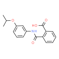 ChemSpider 2D Image | 2-[(3-Isopropoxyphenyl)carbamoyl]benzoic acid | C17H17NO4