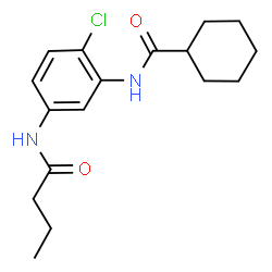 ChemSpider 2D Image | N-[5-(Butyrylamino)-2-chlorophenyl]cyclohexanecarboxamide | C17H23ClN2O2