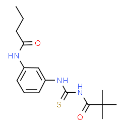 ChemSpider 2D Image | N-(3-{[(2,2-Dimethylpropanoyl)carbamothioyl]amino}phenyl)butanamide | C16H23N3O2S