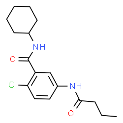 ChemSpider 2D Image | 5-(Butyrylamino)-2-chloro-N-cyclohexylbenzamide | C17H23ClN2O2