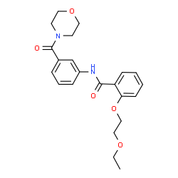 ChemSpider 2D Image | 2-(2-Ethoxyethoxy)-N-[3-(4-morpholinylcarbonyl)phenyl]benzamide | C22H26N2O5
