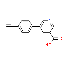 ChemSpider 2D Image | 5-(4-Cyanophenyl)nicotinic acid | C13H8N2O2
