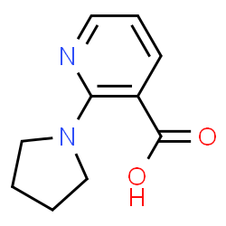 ChemSpider 2D Image | 2-(1-Pyrrolidinyl)nicotinic acid | C10H12N2O2