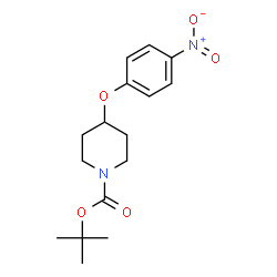 ChemSpider 2D Image | 1-BOC-4-(4-nitrophenoxy)piperidine | C16H22N2O5