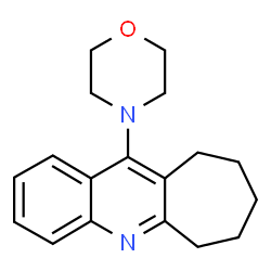ChemSpider 2D Image | 11-(4-Morpholinyl)-7,8,9,10-tetrahydro-6H-cyclohepta[b]quinoline | C18H22N2O