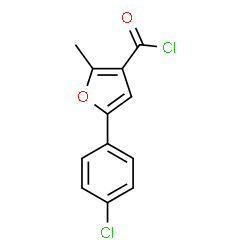 ChemSpider 2D Image | 5-(4-Chlorophenyl)-2-methyl-3-furoyl chloride | C12H8Cl2O2