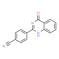 ChemSpider 2D Image | 4-(4-Oxo-1,4-dihydro-2-quinazolinyl)benzonitrile | C15H9N3O