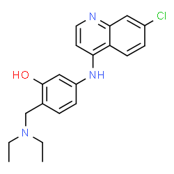 ChemSpider 2D Image | 5-(7-chloroquinolin-4-ylamino)-2-diethylaminomethylphenol | C20H22ClN3O