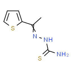 ChemSpider 2D Image | 2-[1-(2-Thienyl)ethylidene]hydrazinecarbothioamide | C7H9N3S2