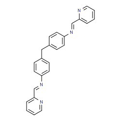 ChemSpider 2D Image | (E,E)-N,N'-(Methylenedi-4,1-phenylene)bis[1-(2-pyridinyl)methanimine] | C25H20N4