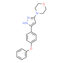 ChemSpider 2D Image | 4-[5-(4-Phenoxyphenyl)-1H-pyrazol-3-yl]morpholine | C19H19N3O2