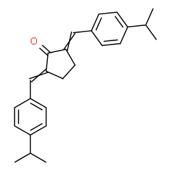 ChemSpider 2D Image | 2,5-Bis(4-isopropylbenzylidene)cyclopentanone | C25H28O