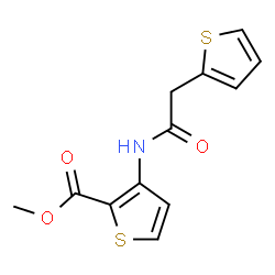 ChemSpider 2D Image | Methyl 3-[(2-thienylacetyl)amino]-2-thiophenecarboxylate | C12H11NO3S2